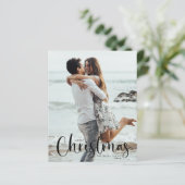 Carte photo de vacances budgétaires | Noël moderne (Debout devant)