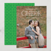 CARTE PHOTO DE VACANCES CHEER - Blanc (Devant / Derrière)