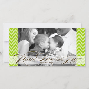 Carte photo de vacances Chevron et Script