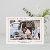 Carte photo de vacances classique (Debout devant)