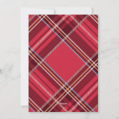 Carte photo de vacances classique Red Tartan Plaid (Dos)