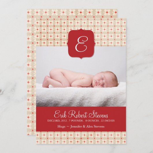 Carte photo de vacances Classy (Devant / Derrière)