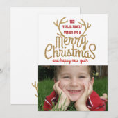 Carte photo de vacances d'andouillers d'or (Devant / Derrière)