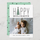 Carte photo de vacances d'arbre de mod (Devant / Derrière)