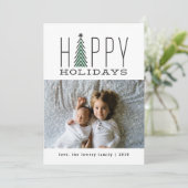 Carte photo de vacances d'arbre de mod (Debout devant)