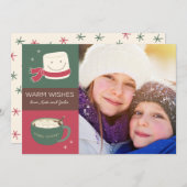 Carte photo de vacances de chocolat chaud de (Devant / Derrière)