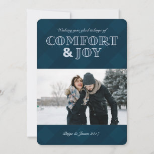 Carte photo de vacances de confort et de joie