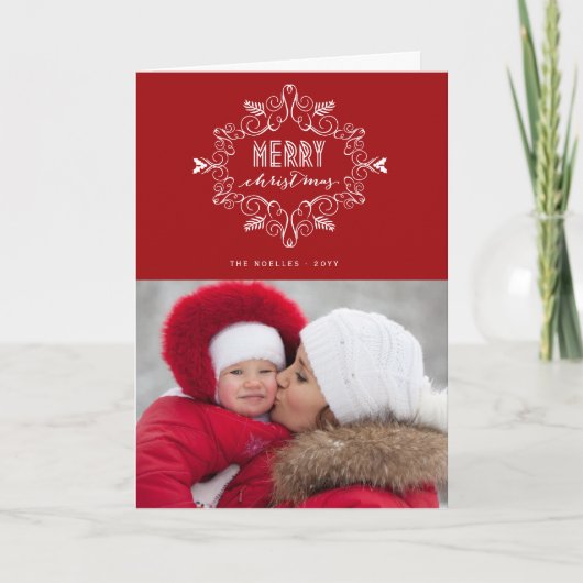 Carte photo de vacances de Deco de feuillage de (Devant)