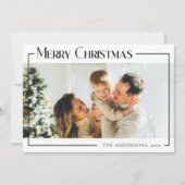 Carte photo de vacances de famille de Noël moderne (Devant)