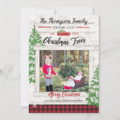 Carte photo de vacances de ferme d'arbre de Noël (Devant)