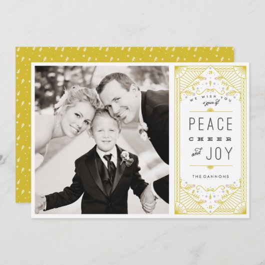 Carte photo de vacances de joie d'acclamation de (Devant / Derrière)