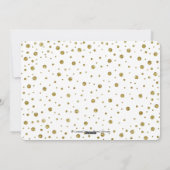 Carte photo de vacances de joie de confettis d'or (Dos)