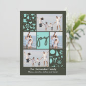 Carte photo de vacances de motif de Noël assorti (Debout devant)