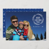 Carte photo de vacances de Noël à main tirée (Devant / Derrière)