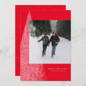 Carte photo de vacances de Noël enneigé moderne (Devant / Derrière)