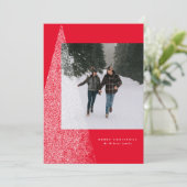 Carte photo de vacances de Noël enneigé moderne (Debout devant)