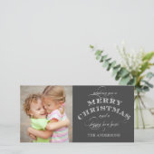 CARTE PHOTO DE VACANCES DE NOËL | GRAY (Debout devant)