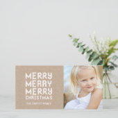 Carte photo DE VACANCES DE NOËL MODERNE RUSTIQUE (Debout devant)