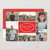 Carte photo de vacances de paix et d'amour (Devant / Derrière)