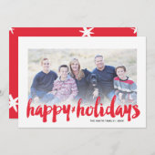 Carte photo de vacances de script de brosse (Devant / Derrière)