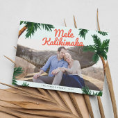 Carte photo de vacances de voeux de l'île