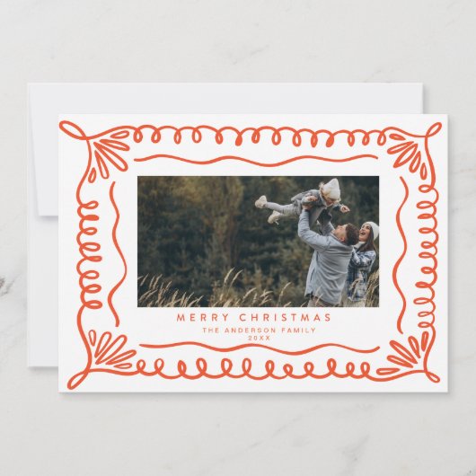 Carte photo de vacances Doodle Frame (Devant)