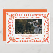 Carte photo de vacances Doodle Frame (Devant / Derrière)