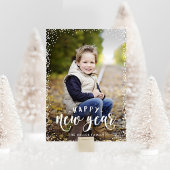 Carte photo de vacances du Jour de l'An encadré