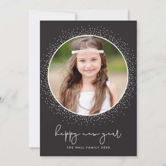 Carte photo de vacances du Nouvel An (Devant)