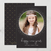 Carte photo de vacances du Nouvel An (Devant / Derrière)