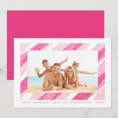 Carte photo de vacances en Sucre de canne peint (Devant / Derrière)