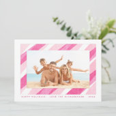 Carte photo de vacances en Sucre de canne peint (Debout devant)