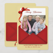 Carte photo de vacances Enveloppe rouge (Devant / Derrière)