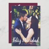 Carte photo de vacances - Feliz Navidad (Devant / Derrière)