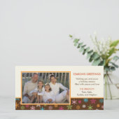 Carte photo de vacances Flammes de neige gaies (Debout devant)