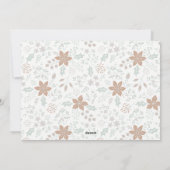 Carte photo de vacances Floral Frame en or (Dos)