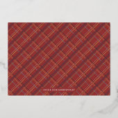 Carte photo de vacances Foil Plaid Winter Scarf -  (Verso)