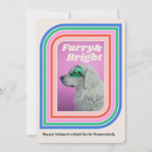 Carte photo de vacances Furry & Bright Retro Strip (Devant)