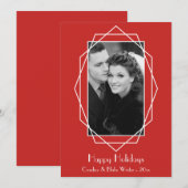 Carte photo de vacances géométrique Art déco (Devant / Derrière)