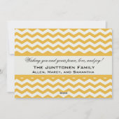 Carte photo de vacances Gold Chevron Stripe (Dos)