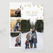 Carte photo de vacances Gold Parties scintillant (Devant / Derrière)