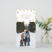 Carte photo de vacances Gold Parties scintillant (Debout devant)