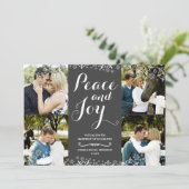 Carte photo de vacances Grey & White Snowflake (Debout devant)