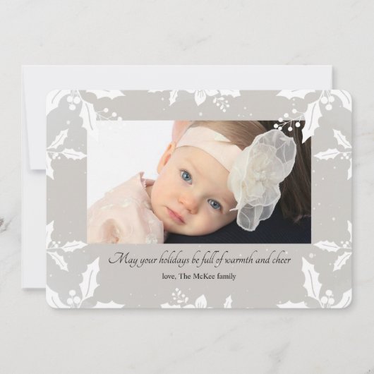 Carte photo de vacances Holly Frame (Devant)