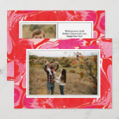 Carte photo de vacances horizontale avec billes jo (Devant / Derrière)