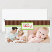 CARTE PHOTO DE VACANCES INTELLIGENTE :: panneau in (Devant / Derrière)