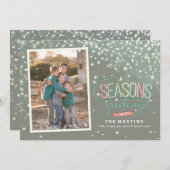 Carte photo de vacances Joyeuses Fêtes (Devant / Derrière)