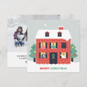 CARTE PHOTO de vacances | Joyeux Noël Accueil d'hi (Devant / Derrière)