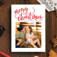 Carte photo de vacances joyeux Noël en spirale