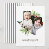 Carte photo de vacances *Joyeux Noël Y'all* (Devant / Derrière)